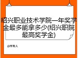 绍兴职业技术学院一年奖学金最多能拿多少(绍兴职院最高奖学金)