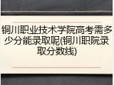 铜川职业技术学院高考需多少分能录取呢(铜川职院录取分数线)