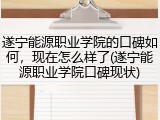遂宁能源职业学院的口碑如何，现在怎么样了(遂宁能源职业学院口碑现状)