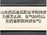 山东药品食品职业学院师资力量怎么样，名气如何(山东药食职院师资名气)