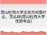 昆山杜克大学主攻方向是什么，怎么样(昆山杜克大学优势专业)