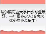 哈尔滨商业大学什么专业最好，一年招多少人(哈商大优势专业及招生)