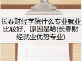 长春财经学院什么专业就业比较好，原因是啥(长春财经就业优势专业)