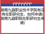 湖南九嶷职业技术学院有没有在职研究生，如何申请(湖南九嶷职院在职研究生申请)
