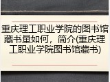 重庆理工职业学院的图书馆藏书量如何，简介(重庆理工职业学院图书馆藏书)