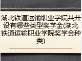湖北铁道运输职业学院共开设有哪些类型奖学金(湖北铁道运输职业学院奖学金种类)