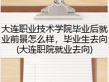 大连职业技术学院毕业后就业前景怎么样，毕业生去向(大连职院就业去向)
