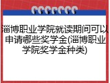 淄博职业学院就读期间可以申请哪些奖学金(淄博职业学院奖学金种类)