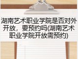 湖南艺术职业学院是否对外开放，要预约吗(湖南艺术职业学院开放需预约)