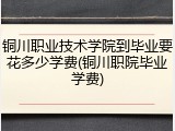 铜川职业技术学院到毕业要花多少学费(铜川职院毕业学费)