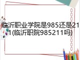 临沂职业学院是985还是211(临沂职院985211吗)