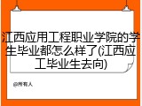 江西应用工程职业学院的学生毕业都怎么样了(江西应工毕业生去向)