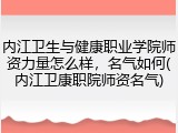 内江卫生与健康职业学院师资力量怎么样，名气如何(内江卫康职院师资名气)
