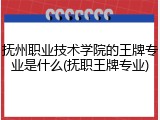 抚州职业技术学院的王牌专业是什么(抚职王牌专业)