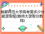 首都师范大学高考需多少分能录取呢(首师大录取分数线)