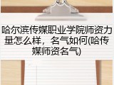 哈尔滨传媒职业学院师资力量怎么样，名气如何(哈传媒师资名气)