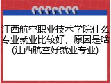 江西航空职业技术学院什么专业就业比较好，原因是啥(江西航空好就业专业)