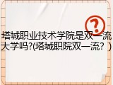 塔城职业技术学院是双一流大学吗?(塔城职院双一流？)