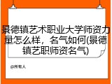 景德镇艺术职业大学师资力量怎么样，名气如何(景德镇艺职师资名气)