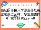 白城职业技术学院毕业后就业前景怎么样，毕业生去向(白城职院就业去向)