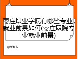 枣庄职业学院有哪些专业，就业前景如何(枣庄职院专业就业前景)