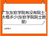 广东东软学院有没有院士，大概多少(东软学院院士数量)