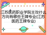 江苏医药职业学院主攻什么方向有哪些王牌专业(江苏医药王牌专业)