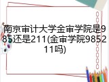 南京审计大学金审学院是985还是211(金审学院985211吗)