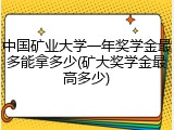 中国矿业大学一年奖学金最多能拿多少(矿大奖学金最高多少)