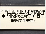 广西工业职业技术学院的学生毕业都怎么样了(广西工职院学生去向)