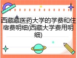 西藏藏医药大学的学费和住宿费明细(西藏大学费用明细)