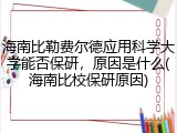 海南比勒费尔德应用科学大学能否保研，原因是什么(海南比校保研原因)