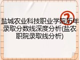 盐城农业科技职业学院历年录取分数线深度分析(盐农职院录取线分析)