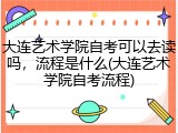 大连艺术学院自考可以去读吗，流程是什么(大连艺术学院自考流程)
