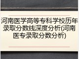 河南医学高等专科学校历年录取分数线深度分析(河南医专录取分数分析)