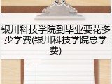 银川科技学院到毕业要花多少学费(银川科技学院总学费)