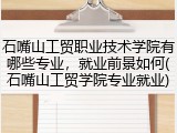 石嘴山工贸职业技术学院有哪些专业，就业前景如何(石嘴山工贸学院专业就业)