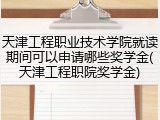 天津工程职业技术学院就读期间可以申请哪些奖学金(天津工程职院奖学金)