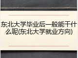 东北大学毕业后一般能干什么呢(东北大学就业方向)