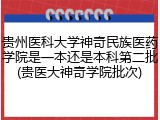 贵州医科大学神奇民族医药学院是一本还是本科第二批(贵医大神奇学院批次)