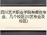 四川艺术职业学院有哪些专业，几个校区(川艺专业及校区)