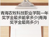 青海农牧科技职业学院一年奖学金最多能拿多少(青海奖学金最高多少)