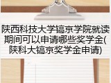 陕西科技大学镐京学院就读期间可以申请哪些奖学金(陕科大镐京奖学金申请)