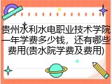 贵州水利水电职业技术学院一年学费多少钱，还有哪些费用(贵水院学费及费用)