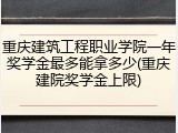 重庆建筑工程职业学院一年奖学金最多能拿多少(重庆建院奖学金上限)