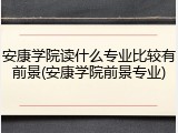 安康学院读什么专业比较有前景(安康学院前景专业)