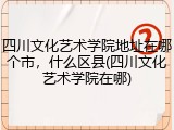 四川文化艺术学院地址在哪个市，什么区县(四川文化艺术学院在哪)