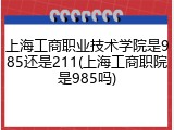 上海工商职业技术学院是985还是211(上海工商职院是985吗)
