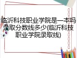 临沂科技职业学院是一本吗录取分数线多少(临沂科技职业学院录取线)