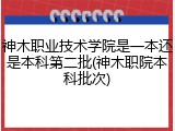 神木职业技术学院是一本还是本科第二批(神木职院本科批次)